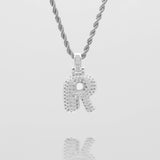 Icy Bubble Initial Necklace – 18K Gold-Plated CZ Charm | Huna Jewelry