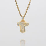Icy Bubble Initial Necklace – 18K Gold-Plated CZ Charm | Huna Jewelry