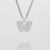 Icy Bubble Initial Necklace – 18K Gold-Plated CZ Charm | Huna Jewelry