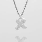 Icy Bubble Initial Necklace – 18K Gold-Plated CZ Charm | Huna Jewelry