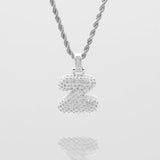 Icy Bubble Initial Necklace – 18K Gold-Plated CZ Charm | Huna Jewelry