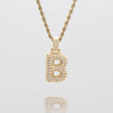 Icy Bubble Initial Necklace – 18K Gold-Plated CZ Charm | Huna Jewelry