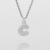 Icy Bubble Initial Necklace – 18K Gold-Plated CZ Charm | Huna Jewelry