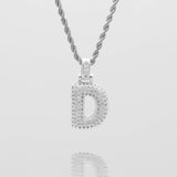 Icy Bubble Initial Necklace – 18K Gold-Plated CZ Charm | Huna Jewelry