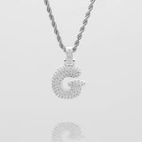 Icy Bubble Initial Necklace – 18K Gold-Plated CZ Charm | Huna Jewelry