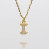 Icy Bubble Initial Necklace – 18K Gold-Plated CZ Charm | Huna Jewelry