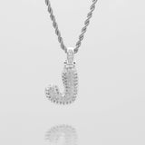 Icy Bubble Initial Necklace – 18K Gold-Plated CZ Charm | Huna Jewelry